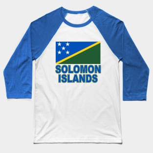 The Pride of the Solomon Islands - National Flag Design Baseball T-Shirt